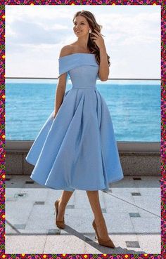 Tea Length Cocktail Dresses, Formal Wedding Guest Dress, Chique Outfit, Satin Cocktail Dress, فستان سهرة, Tea Length Dresses, Glam Dresses, Tea Length, Classy Dress