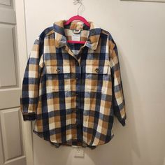 New With Tag Shacket. No Stains/Wears/Tears Old Navy Plaid Coat, Navy Jackets, Woman Colour, Old Navy, Color Blue, Jackets & Coats, Jackets For Women, Navy Blue, Plaid