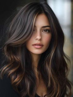 Transform your look with the latest dark caramel balayage styles of 2024. Dive into chic and stunning shades! #DarkCaramelBalayage #Balayage2024 #CaramelHairColor #FallHairTrends #WarmBalayage #BrunetteBalayage #HairInspo2024 #AutumnHairColors #RichBalayage #TrendingHairColor Dark Brown To Chocolate Brown Balayage, Natural Cool Brunette, Dark Hair With Subtle Balayage, Brunette Brown Balayage Hair, Dark Hair With Chocolate Balayage, Dark Brown Autumn Hair, Long Brown Natural Hair, Subtle Chocolate Balayage, Deep Chocolate Brown Hair With Dimension