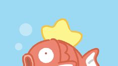 a red fish with a yellow star on it's head