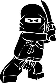 Ninja LEGO guy Lego Silhouettes, Svg Boys Shirts, Lego Wall Decor, Lego Decals, Name Wall Stickers, Lego Wall