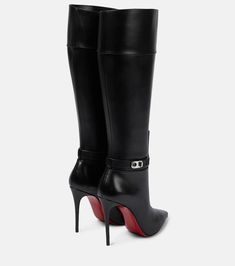 Find CHRISTIAN LOUBOUTIN Lock Kate Botta Leather Knee-high Boots on Editorialist. Lining: leather. Closure: zipped fastening. Sole: leather insole and sole. Made in Italy. Comes with dust bag, Comes with extra heel tips, Comes with a box. Upper: calf leather. Toe shape: pointed toe. Expensive Knee High Boots, High Heels Boots Knee, Black Louboutin Boots, Botas Louis Vuitton, Boots Elegant, Louboutin Boots, Louboutin Online, Boot Heels, Christian Louboutin Boots