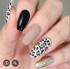 Leopard Nail Art, Animal Print Nails Art, Cheetah Nails, Leopard Print Nails, Black Nail Art, Leopard Nails, Print Nails, Animal Print Nails, Her Nails