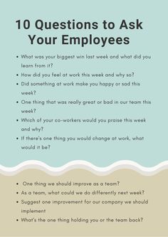 the 10 questions to ask your employees