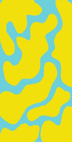 an abstract yellow and blue background with wavy lines on the bottom half of the image