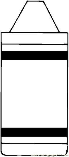 a black and white line drawing of a rectangle shaped object with two horizontal stripes