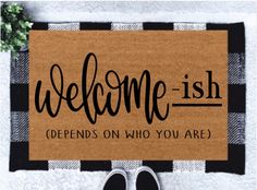 a merry christmas ya filthy animal door mat with black and white checkerboard pattern