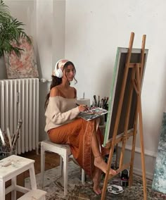 Painter Outfit, Daniella Jones, Painter Photography, Art Studio Room, Art Studio At Home, All Day Everyday, Artist Outfit, Art Organization