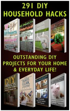 the book cover for 29 diy household hacks, including books on how to use them