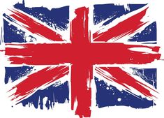 the british flag painted in grungy paint