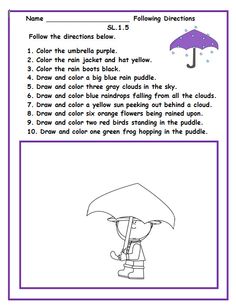 the worksheet is filled with information for students to learn how to draw an umbrella