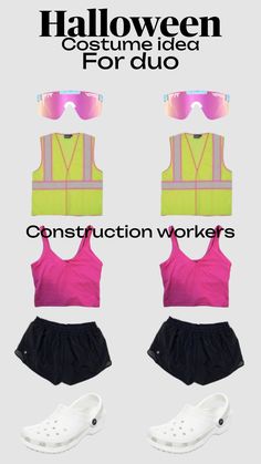 an advertisement for a clothing company with the words, halloween costume idea for dummies construction workers