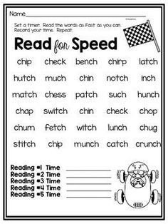 the read for speed worksheet is filled with words and pictures to help students practice their reading skills