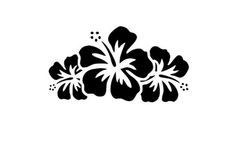 a black and white silhouette of flowers on a white background with the words hiloa written