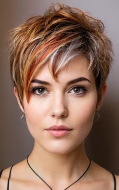 These 20 trendy easy hairstyles for short hair are so fabulous, you’ll be obsessed with them all! If you love staying on top of the latest hair trends, these styles are perfect for you. From messy waves to sleek pixies, these hairstyles are versatile enough to suit any occasion while keeping your look fashion-forward. Easy to create and full of personality, these hairstyles will instantly elevate your style. Whether you’re hitting the town or just need a fresh look for work, these trendy hairstyles will keep you looking chic and on-trend every day! Short Bob Asymetric Hairstyles, Pixie Haircut With Highlights, Shaggy Pixie Bob, Long Layered Bob Hairstyles, Shaggy Pixie, Jeans Crafts, Asymmetrical Pixie Cuts, Pixie Bob Hairstyles, Short Spiked Hair