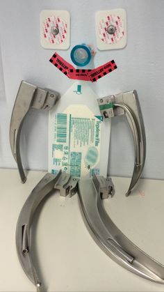 the scissors are attached to the medical device