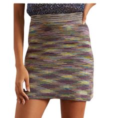 Missoni Multi-Color Knit Skirt. Missoni Size 38 Is Equivalent To A Us Size 2. In Excellent, Never Worn Condition! I Accept Most Reasonable Offers! Waist: 26” + Stretch Top To Hem: 16.25” Stretch Top, Knit Skirt, Missoni, Color Purple, Womens Skirt, Size 2, Multi Color, Skirt, Knitting