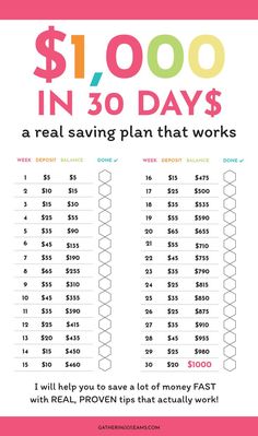 the $ 1, 000 in 30 days plan that works