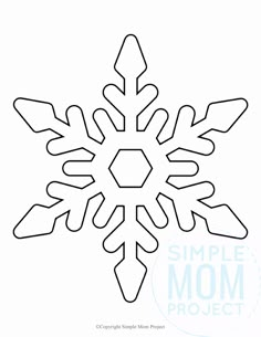 a snowflake that has been cut out and is ready to be colored