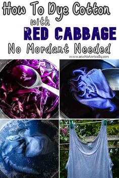 how to dye cotton with red cabbage no mortar needed