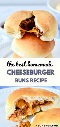 the best homemade cheeseburger buns recipe is made with only three ingredients and it's ready to be eaten