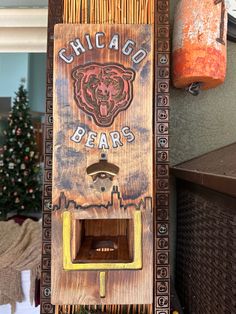 "Do you have a favorite team, sign or image? We would like to put your ideas to wood. Upload your photo and we will design a can cooler holder for you.  The koozie holder holds up to 50 can cooler's, is carved out of wood and, is assembled by one of our drunken pirates.   It's good quality from what I have been told. Meant to be hung from the wall, the holders average size  is 19\" high x 7\" wide x 6.5 inches deep. The can cooler holder is sealed for protected outdoor locations but should never be directly exposed directly to the elements.  PLEASE MESSAGE THE SHOP FOR  A FREE PROOF OF YOUR CUSTOM CAN COOLER HOLDER. Once an image is uploaded we will create and email you a proof for your approval. Each can cooler holder will be different as there will be different sizes and designs. Hand pa Can Coozie Storage, Koozie Holder, Favorite Team, Bottle Opener, Hold On, Meant To Be, Canning