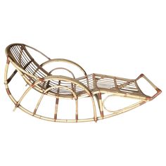 a wooden sleigh sitting on top of a white background