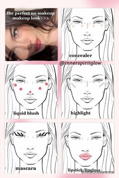 #Pinterest @PInterest No Makeup Makeup Steps, Simple No Foundation Makeup Looks, Makeup Looks Without Contour, Ways To Apply Makeup, Natural Makeup Tips For Beginners, No Make Up Make Look Tutorial, Make Up No Makeup Looks, Makeup Looks With No Foundation, No Contour Makeup