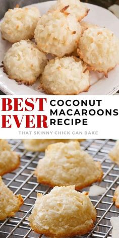 Macaroons Recipe Easy, Macaroons Recipe, Almond Macaroons, Coconut Macaroon, Coconut Macaroons Recipe, Chicke Recipes, Macaroon Recipes, Coconut Cookies, Coconut Macaroons