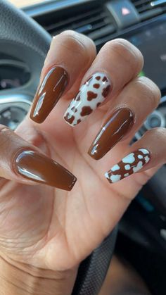 Country Acrylic Nails, Rodeo Nails, Cowboy Nails, Cow Prints, Western Nails, Country Nails, Cow Nails, Moo Moo, Cute Gel Nails