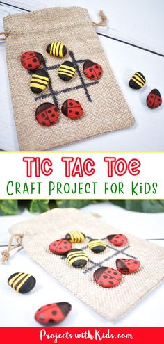 the craft project for kids has ladybugs on it and is ready to use