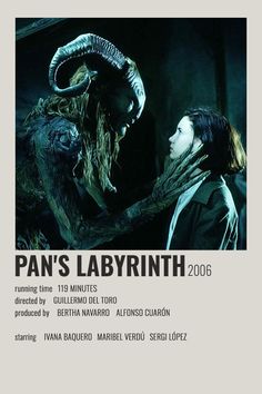 an advertisement for the movie pan's labyrrinth, featuring two women with horns