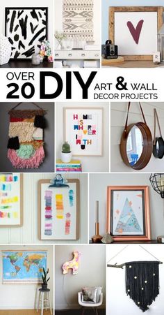 over 20 diy art and wall decor projects