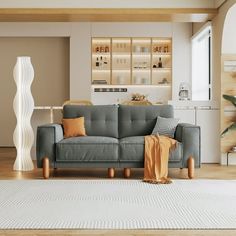 a living room filled with furniture and decor