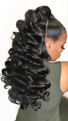 Long Ponytail Hairstyles, Curly Hair Ponytail, Weave Ponytail Hairstyles, I Tip Hair Extensions, Ponytail Hairstyles Easy, Real Human Hair Extensions