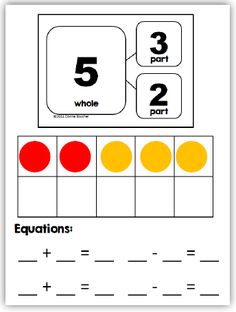 an addition to the number line worksheet for numbers 1 - 5, which includes three