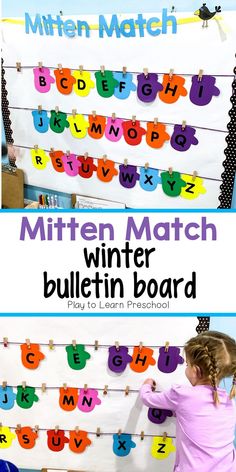 Bulletin Board For Preschool, Winter Bulletin Boards, Number Identification, Preschool Bulletin Boards, Abc Activities