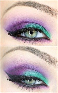 Ariel Makeup, Bright Eye Makeup, Purple Eye Makeup, Disney Makeup, Mermaid Makeup, Bright Spring, Eye Makeup Tips, Natural Eyes, No Eyeliner Makeup