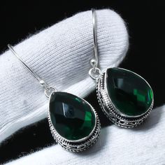 About this item Chrome Diopside Earrings, Drop & Dangle Earrings, 925 Sterling Silver Jewelry, Wedding Gift, Earrings For Mother Christmas Day Gift  Item No :-KAS-8 Main Stone :-Chrome Diopside Mattel :- 925 Sterling Silver  Earring Length :- 4 CM Why to wear Silver Jewelry: Silver is the metal of emotions, of the psychic mind, and of loving as well as healing. It is used to bring patience and perseverance to the wearer. When silver is used with gemstones, the metal retains and amplifies the qualities emitted by the stones. It will enhance the connection between the wearer and the stone, allowing for a gentle flow of energy between the two. Silver, when used with gemstones, is able to both attract and retain those qualities which are emitted by the stone. The silver provides a steadying in Mother Christmas, Silver Jewelry Wedding, Drop Dangle Earrings, Earrings Drop, Green Gemstones, Jewelry Wedding, Christmas Day, 925 Sterling Silver Earrings, 925 Sterling Silver Jewelry