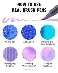 how to use real brush pens