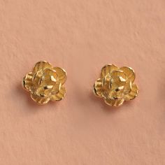 ❖ ONE PAIR! 14k gold (REAL GOLD!) rose flower stud earrings.  These flower earrings will look great with any outfit! Minimalist and simple, great for everyday wear yet noticeable, and will upgrade any look. ➤ Features: ♦ SOLID 14k Gold Stud Earrings ♦Material: Available in 14k solid rose gold / 14k solid yellow gold [shiny or matte finish]. ♦Rose Size: wearing surface: 5.34mm = 0.21 inch approximately ♦Post length: 0.4 inch (10mm) / 20 gauge (wire thickness). Perfect for a variety of piercing lo Rose Gold Flower Earrings In 14k Gold, 14k Rose Gold Flower Earrings, Rose Gold 14k Gold Flower Earrings, Gold Rose Design Earrings For Anniversary, Formal Gold Earrings With Rose Design, Formal Gold Flower Earrings With Rose Design, Gold Rose Earrings For Gift, Yellow Gold Rose Design Earrings As Gift, Gold Rose Flower Earrings