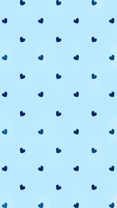 blue hearts on a light blue background