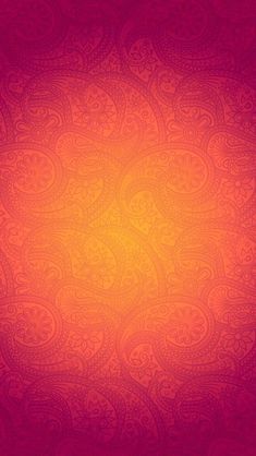 an orange and red background with paisley patterns