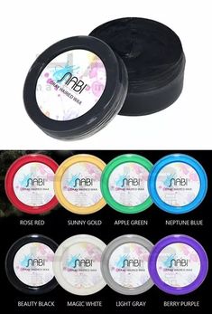 Color: beauty black (color appears differently on each individual's own hair color) Hold strength: light hold, dry Weight: 75 gram (travel size), 120 gram Country of origin: Taiwan Ingredients: Water, BG, bee wax, Carnauba Wax, Stearic acid, Cetearyl alcohol, PEG-60 Hydrogenated Castor Oil, Licorice extracts, tea extracts, royal jelly extracts, Stearoylglycerol, VP/VA copolymer, Adenosine monophosphate (AMP), 2-phenoxyethanol, Titanium Dioxide, mica, iron oxides, Pigment Blue 29 - easy-to-use temporary hair color enhancer - apply to dry hair with finger or comb - SGS approved. Safe,  Non-toxic, no heavy metal - light hold, non-sticky - formulated for both male and female, short or long hair.  - apply small amount for natural effect, use more for dramatic effect. - shampoo as usual to remov Hair Color Asian, Gel Wax, Temporary Hair Dye, Red Curly Hair, Different Hair Colors, Colored Curly Hair, Temporary Hair Color, Hair Color Pastel, Color Shampoo