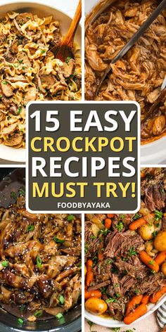 crockpot recipes that are easy to make and delicious