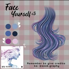 a poster with the words face yourself and an image of a woman's hair