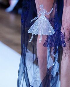 Embroidered Ballerina, Yanina Couture, Dress Embroidery, Couture Details, Embroidery Fashion, Sheer Fabric, Ballet Dancers, Sheer Dress, Mode Inspiration