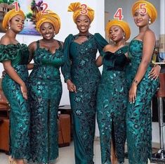 Dress Lace Bridesmaid Dresses Ghana, Yoruba Bridesmaid Dresses, Latest Aso Ebi Styles 2023, Simple Nigerian Wedding Guest Outfit, Traditional Bridesmaid Dresses African, Emerald Green Asoebi Lace Styles, Asoebi Lace Styles For Wedding, Nigerian Bridesmaid Dresses, Emerald Green Lace Dress