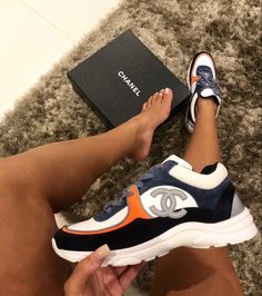 Chanel Trainers, Designer Sneakers Women, Mode Shoes, Sneaker Lovers, Cute Sneakers, Hype Shoes, Shoe Inspo, Aesthetic Shoes