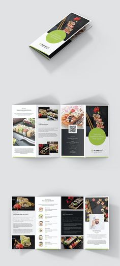 an image of a brochure that is open and ready to be used as a menu